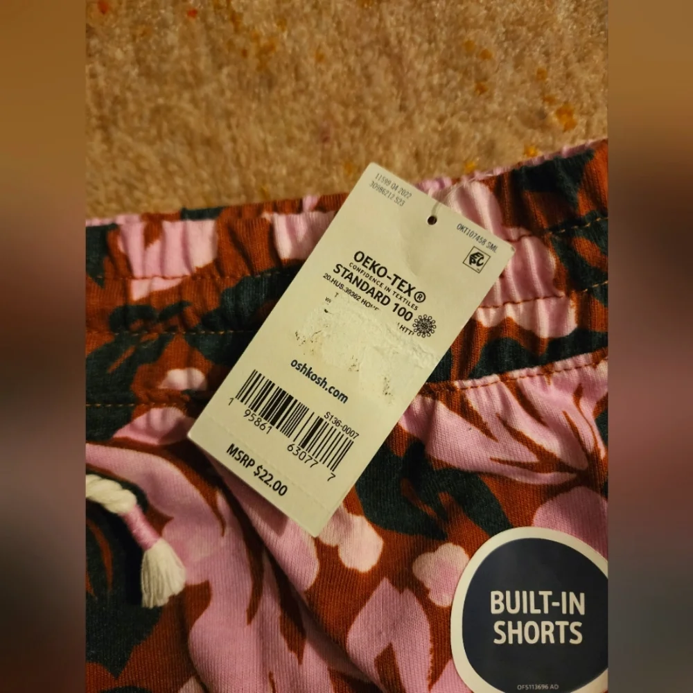 Oshkosh Big Kids Floral Skort NWT